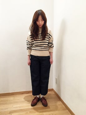 「AURALEE」｜大宮ルミネ店 スタッフさん（レディース・155cm）の春コーディネート