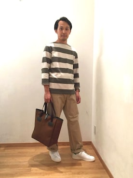 「ORCIVAL（オーシバル）のアイテム（その他パンツ）」を使った、大宮ルミネ店 スタッフさん（メンズ・170cm）の夏コーディネート