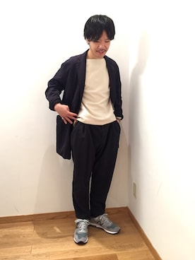 「mando（マンド）のアイテム」を使った、大宮ルミネ店 スタッフさん（メンズ・165cm）の秋コーディネート