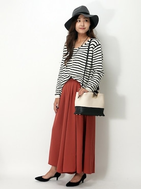 「Vネック」｜airiさん（レディース・165cm）の秋コーディネート