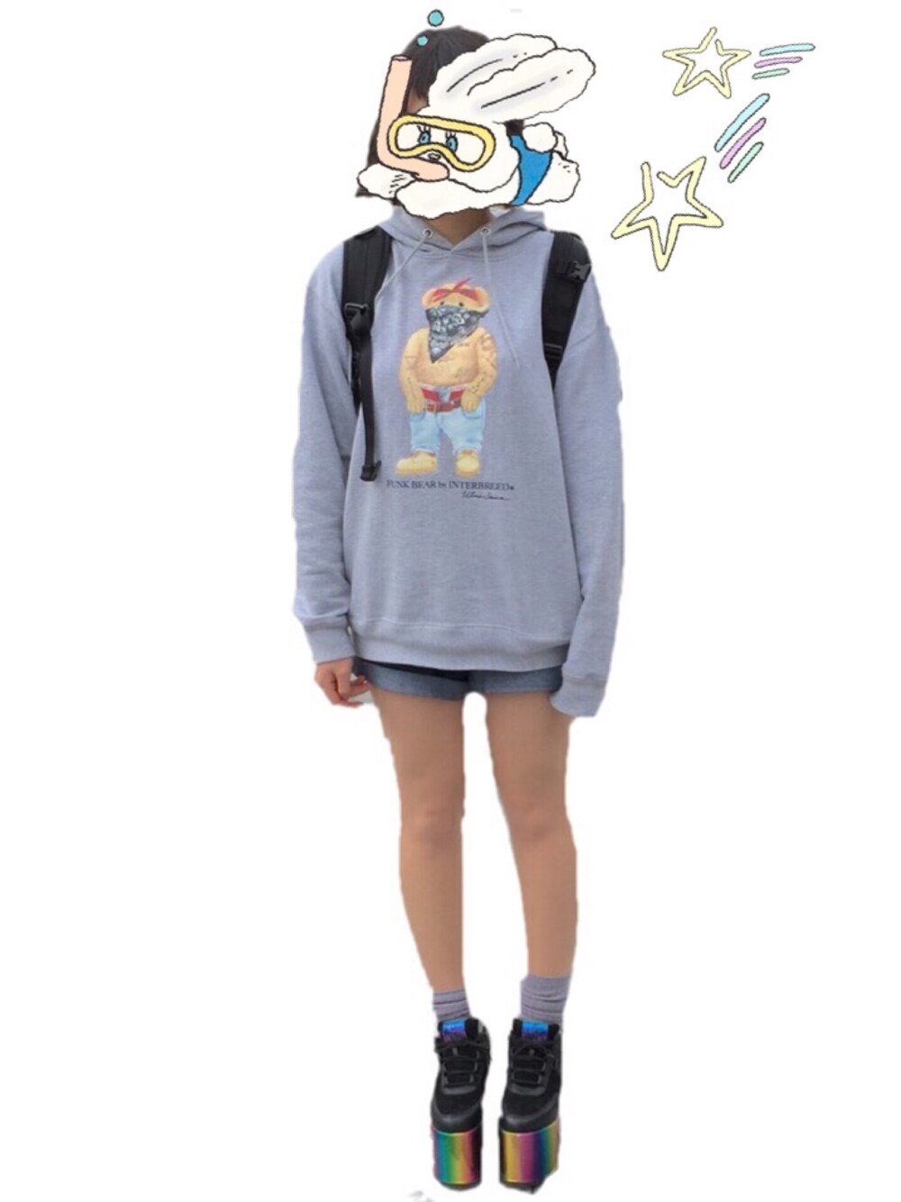 「スポーツミックス、yru、INTERBREED」｜「INTERBREEDのアイテム（パーカー、グレー系）」を使った、コバヤシ チヒロさん（レディース・163cm）の秋コーディネートの1枚目の写真