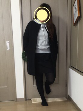 「A part by（アパートバイ）のアイテム（ノーカラージャケット）」を使った、SHIHOさん（レディース・153cm）の冬コーディネート