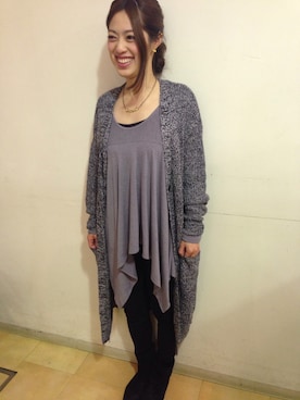 「アイテム（ピアス（片耳用））」を使った、KAORUさん（レディース・157cm）の冬コーディネート