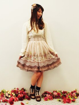 「axes femme（アクシーズファム）のアイテム（スカート）」を使った、きよねさん（レディース・158cm）の冬コーディネート