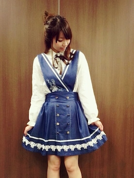 「axes femme（アクシーズファム）のアイテム（シャツ/ブラウス）」を使った、きよねさん（レディース・158cm）の冬コーディネート