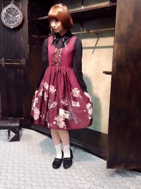 「axes femme（アクシーズファム）のアイテム（ワンピース/ドレス）」を使った、きよねさん（レディース・158cm）の秋コーディネート