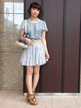 「axes femme（アクシーズファム）のアイテム（ワンピース/ドレス）」を使った、きよねさん（レディース・158cm）の春コーディネート