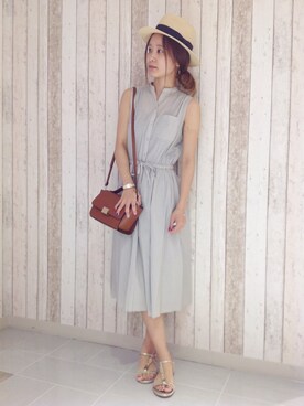 「N.（N. Natural Beauty Basic）（エヌエヌナチュラルビューティーベーシック）のアイテム（ワンピース/ドレス）」を使った、SHIGAさん（レディース・166cm）の夏コーディネート