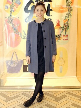 「パーティー」｜「アイテム（その他アウター）」を使った、Demi-Luxe BEAMSさん（レディース・162cm）の冬コーディネート