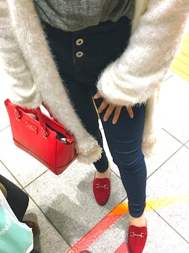 「abcdevol（エービーシーディーイーボル）のアイテム（ローファー）」を使った、みちゃんさん（レディース・153cm）の秋コーディネート