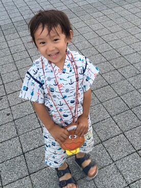 「マリン」｜「アイテム（浴衣）」を使った、AKIRAさん（キッズ・100cm）の夏コーディネート