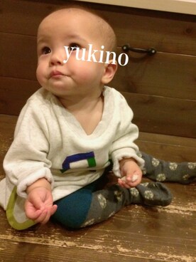 「MARKEY'S（マーキーズ）のアイテム（ワンピース、ホワイト系）」を使った、rinka時々yukinoさん（キッズ・110cm）の秋コーディネート