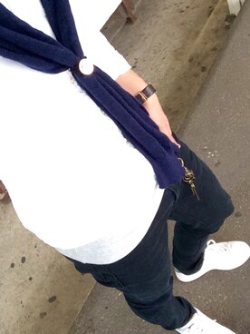 「BERINGのアイテム（アナログ腕時計、ブラウン系）」を使った、niko.328さん（メンズ・167cm）の夏コーディネート