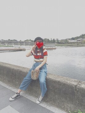 「Barbie（バービー）のアイテム（バッグ）」を使った、もんさん（レディース・165cm）の秋コーディネート