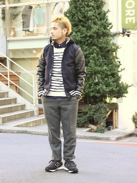 「FREAK'S STORE（フリークスストア）のアイテム（その他）」を使った、OHMIYAさん（メンズ・166cm）の冬コーディネート
