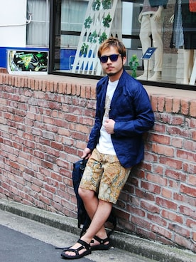 「Engineered Garments（エンジニアードガーメンツ）のアイテム（その他）」を使った、OHMIYAさん（メンズ・166cm）の春コーディネート