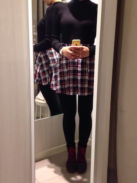 「H&M（エイチ・アンド・エム）のアイテム（スカート、その他）」を使った、何梁水さん（レディース・172cm）の春コーディネート