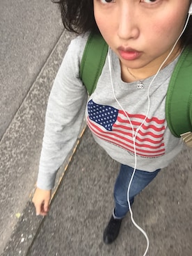 「UNIQLO（ユニクロ）のアイテム（スウェット、グレー系）」を使った、mimiponさん（レディース・176cm）の秋コーディネート