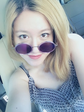 「gentle monster（ジェントルモンスター）のアイテム（サングラス、パープル系）」を使った、Violet菫さん（レディース・160cm）の秋コーディネート