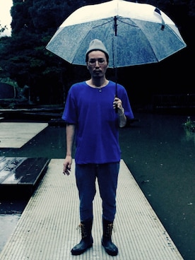 「HUNTER（ハンター）のアイテム」を使った、Molly Masonさん（メンズ・168cm）の秋コーディネート