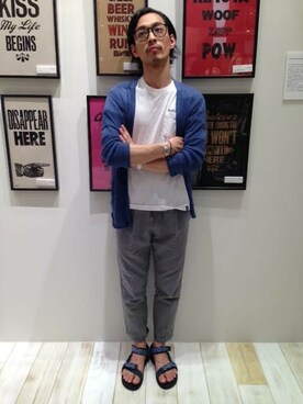 「ブルー x ホワイト」｜BF　HONMAさん（メンズ・172cm）の春コーディネート