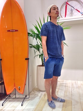 「越谷レイクタウン」｜「アイテム（帽子）」を使った、BF　HONMAさん（メンズ・172cm）の春コーディネート