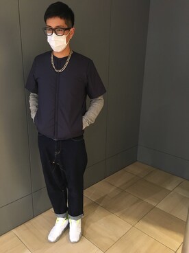 「MR.GENTLEMAN（ミスタージェントルマン）のアイテム（アクセサリー）」を使った、KOROSUKEさん（メンズ・175cm）の冬コーディネート