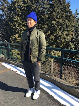 「MR.GENTLEMAN（ミスタージェントルマン）のアイテム（ブルゾン）」を使った、KOROSUKEさん（メンズ・175cm）の冬コーディネート