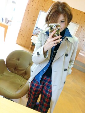 「タートル」｜「アイテム（トレンチコート）」を使った、ノゾミさん（レディース・163cm）の秋コーディネート