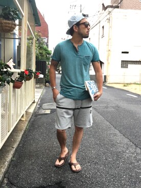 「freewaters（フリーウォーターズ）のアイテム」を使った、yuichiroさん（メンズ・170cm）の夏コーディネート