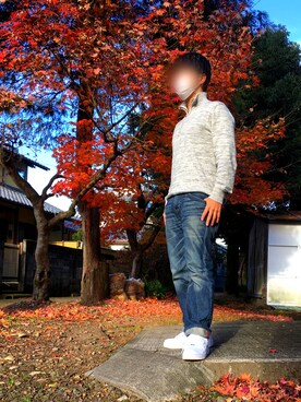 「SHIPS JET BLUE（シップスジェットブルー）のアイテム（スニーカー）」を使った、go-さん（メンズ・175cm）の冬コーディネート