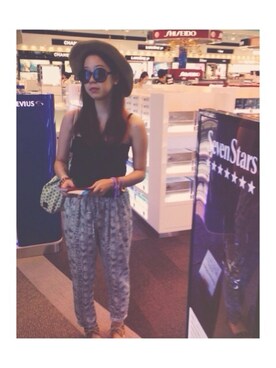 「Abercrombie&Fitch（アバークロンビーアンドフィッチ）のアイテム（キャミソール）」を使った、misatoさん（レディース・162cm）の秋コーディネート