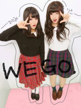 「WEGO（ウィゴー）のアイテム（ニット/セーター、ホワイト系）」を使った、リサえもん。【16】さん（レディース・163cm）の冬コーディネート