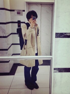 「LOLO（ロロ）のアイテム」を使った、nishiさん（メンズ・170cm）の春コーディネート