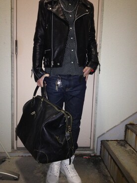 603 ボタンダウンピンドットシャツを使った人気ファッションコーディネート Wear