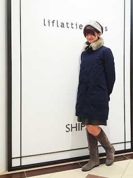 「キュロット」｜「アイテム（モッズコート）」を使った、藤井さん（レディース・160cm）の秋コーディネート