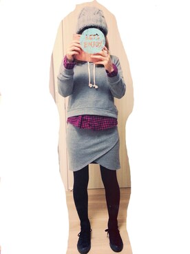 「スエット」｜mk♡さん（レディース・158cm）の冬コーディネート