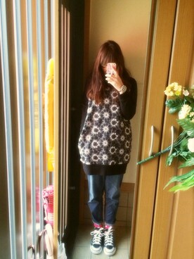 「総柄トップス」｜「アイテム（ワンピース/ドレス）」を使った、noooooonさん（レディース・168cm）の春コーディネート