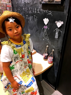 「BOOFOOWOO」｜「アイテム（ワンピース/ドレス）」を使った、YUNAchocoさん（キッズ・120cm）の夏コーディネート