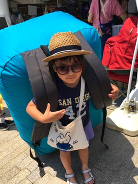 「BOOFOOWOO」｜YUNAchocoさん（キッズ・120cm）の夏コーディネート