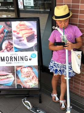 「BOOFOOWOO」｜YUNAchocoさん（キッズ・120cm）の夏コーディネート