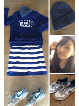 「NIKEスニーカー」｜＊chipiiiさん（レディース・156cm・20代）の秋コーディネート