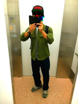 「grn」｜「アイテム（ミリタリージャケット）」を使った、t-daさん（メンズ・163cm）の秋コーディネート