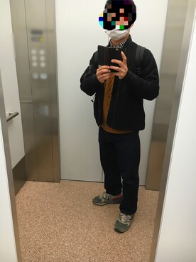 「grn」｜「アイテム（ブルゾン）」を使った、t-daさん（メンズ・163cm）の冬コーディネート