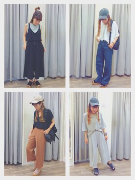 「VIS（ビス）のアイテム（つなぎ/オールインワン）」を使った、nyaahoさん（レディース・153cm）の夏コーディネート