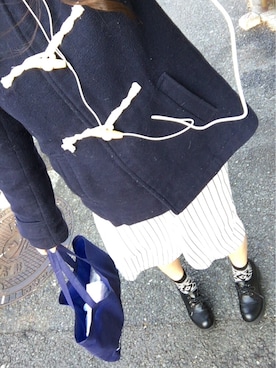 「Honeys（ハニーズ）のアイテム（ダッフルコート）」を使った、あかねさん（レディース・153cm）の冬コーディネート
