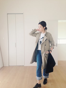 「THE SHINZONE（ザ　シンゾーン）のアイテム（トレンチコート）」を使った、himarisoさん（レディース・164cm）の秋コーディネート