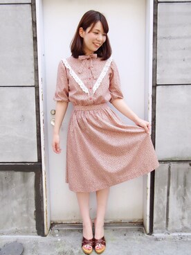 「7月WEAR夏のサンダル祭り」｜「アイテム（ワンピース/ドレス）」を使った、AiLeen by GROGGROGさん（レディース・161cm）の夏コーディネート