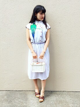 「7月WEAR夏のサンダル祭り」｜「アイテム（その他）」を使った、AiLeen by GROGGROGさん（レディース・160cm）の夏コーディネート