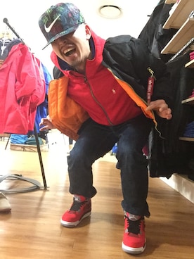 「アイテム（ミリタリージャケット）」を使った、kuro46さん（メンズ・173cm・20代）の冬コーディネート